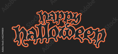 Halloween Banner, Halloween Background, Happy Halloween Sign, Happy Halloween Spooky Sign, Halloween Decor, Spooky Hallowen Sign, Vector Illustration