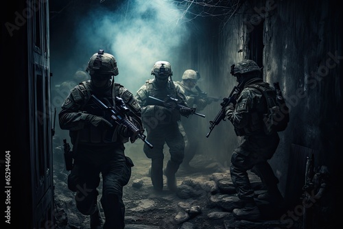 special forces in combat. war theme.  © CreativeCreations