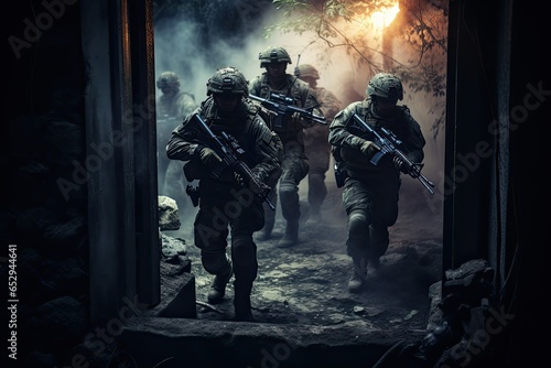 special forces in combat. war theme. 