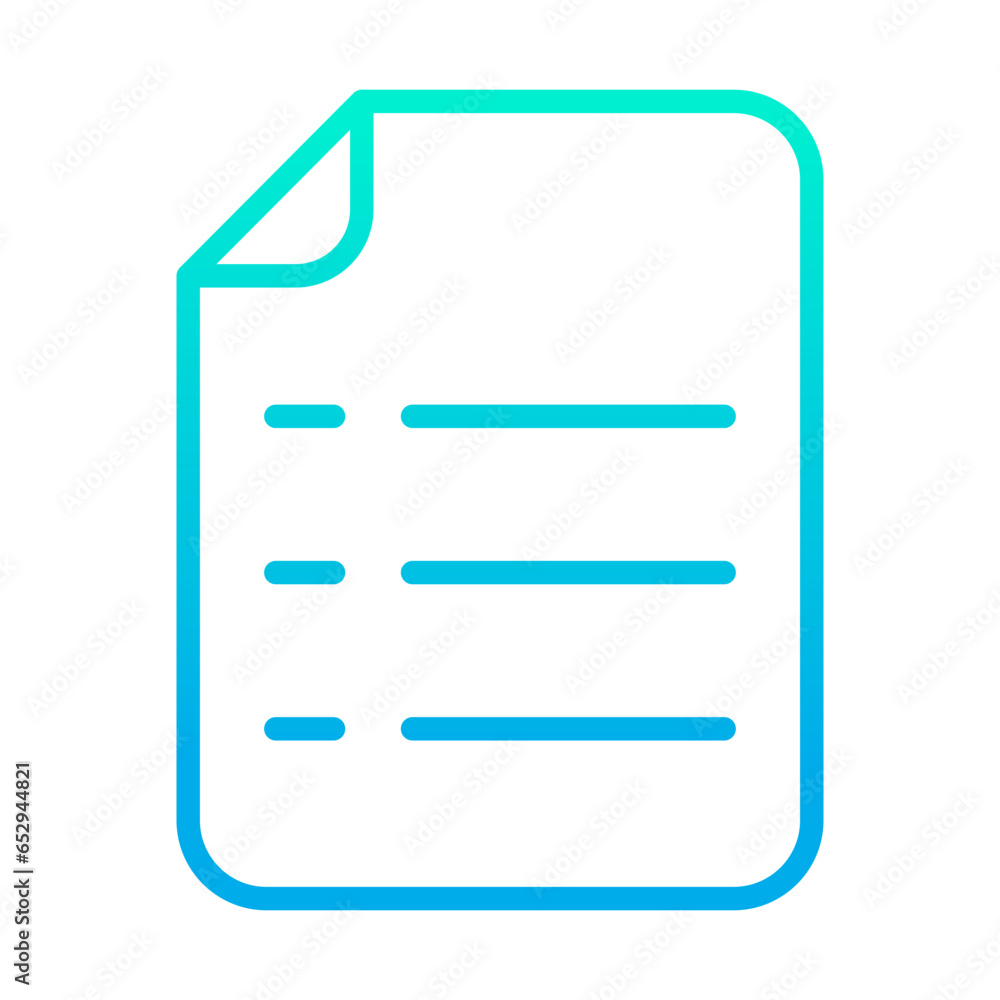 Outline gradient Document icon