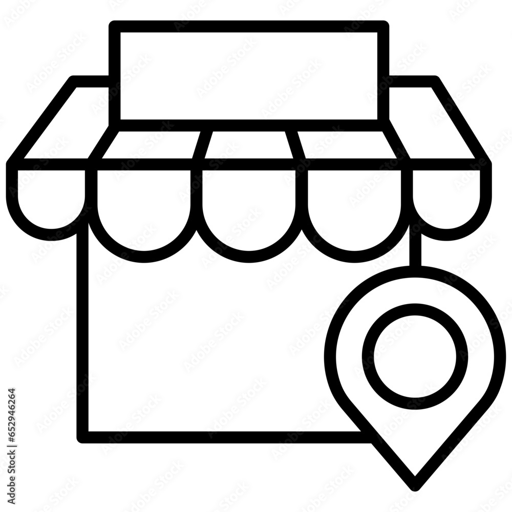 Outline Shop Locator icon Outline Shop Locator icon
