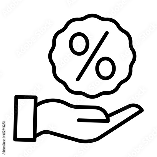 Outline Offer hand icon