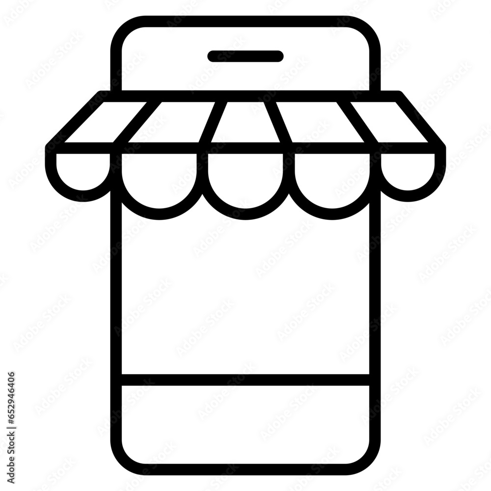Outline Mobile store icon