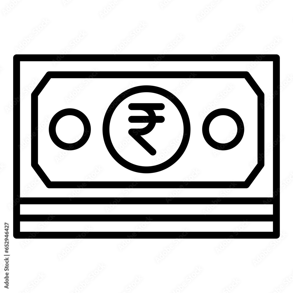 Outline Rupees Money icon Outline Rupees Money icon