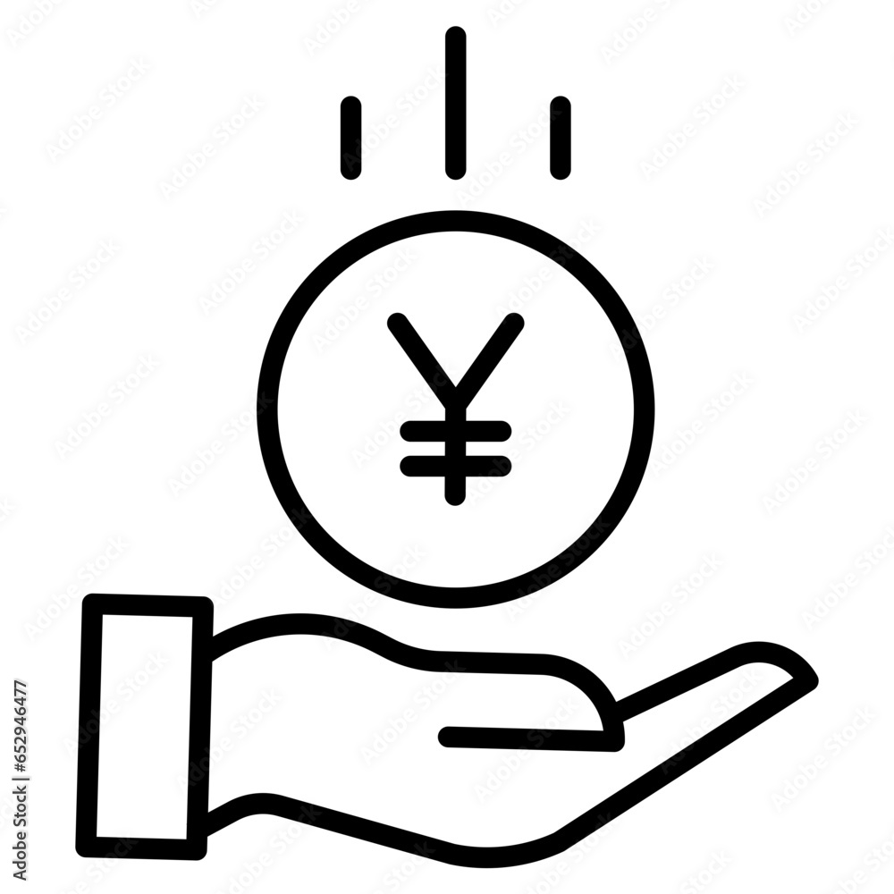 Outline Yen Save icon Outline Yen Save icon