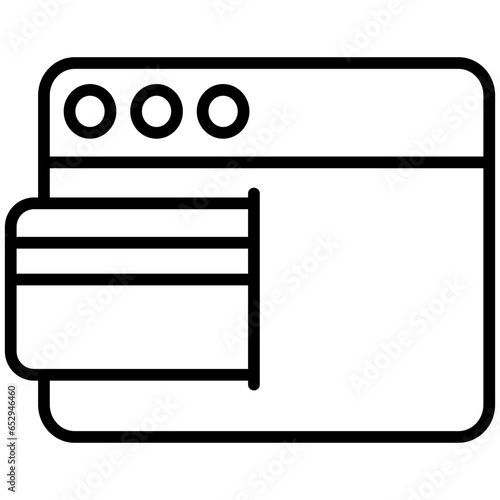 Outline Web banking icon © kiran Shastry