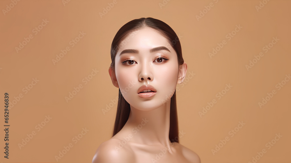 High fashion of perfect slim body beautiful face young elegant woman in latex dress on isolated.generative ai High fashion of perfect slim body beautiful face young elegant woman in latex dress on isolated.generative ai