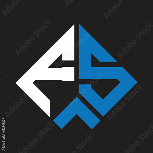 Free Download FS letter logo design on black background. FS creative initials letter logo concept. FS letter design.
 - GFXLoad
