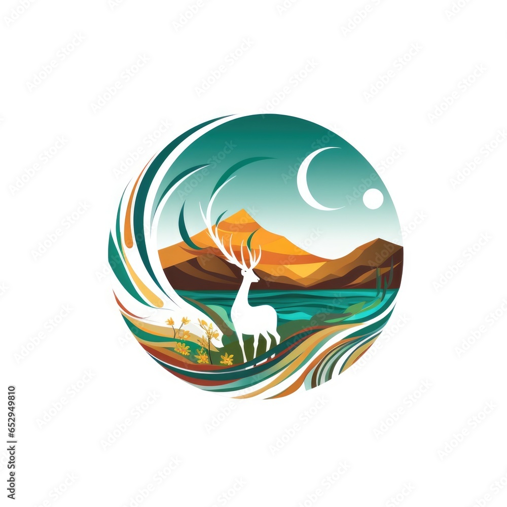 Abstract nature protection logo. Abstract nature protection logo.