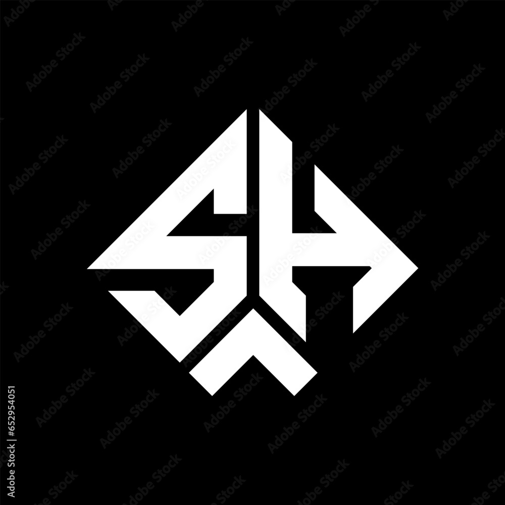 SH letter logo design on black background. SH creative initials letter logo concept. SH letter design.
SH letter logo design on black background. SH creative initials letter logo concept. SH letter design.