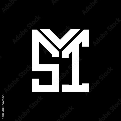 SI letter logo design on black background. SI creative initials letter logo concept. SI letter design.
