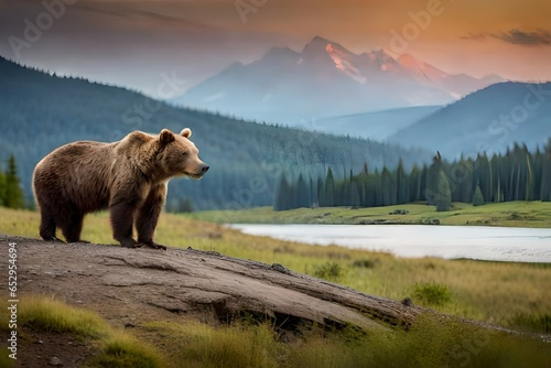 brown bear in the mountains
