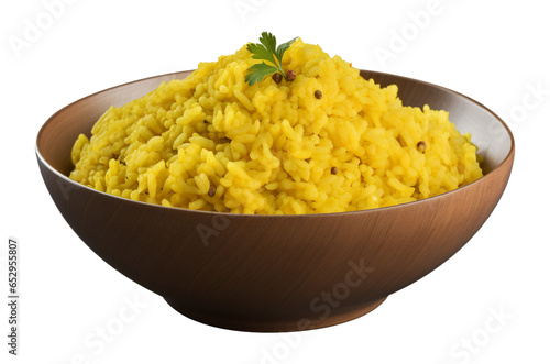 Khichdi on transparent background. Generative AI.