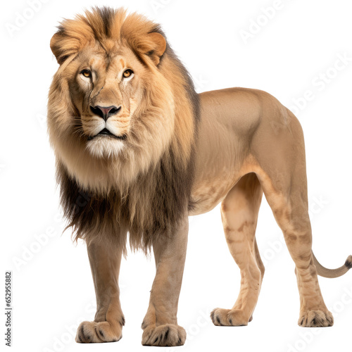 Standing Lion on transparent background