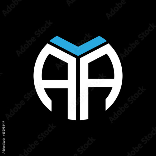 AA letter logo design on black background. AA creative initials letter logo concept. AA letter design.
