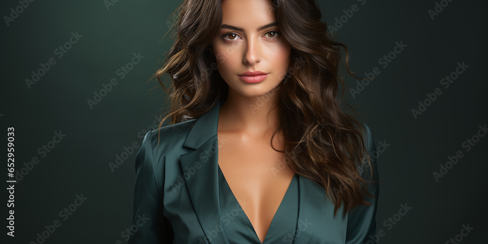 natural portrait of a female beauty model with brunette long hair natural portrait of a female beauty model with brunette long hair