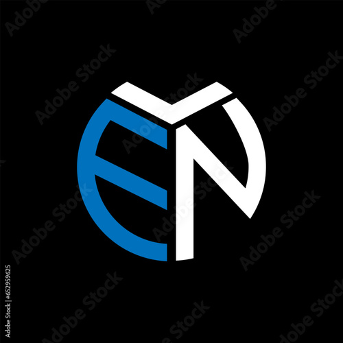 EN letter logo design on black background. EN creative initials letter logo concept. EN letter design.
