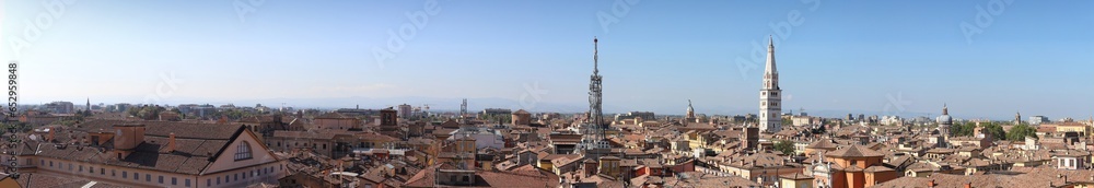 Panoramic view of the city of Modena, Emilia Romagna, Italy, Unesco touristic city, Europe