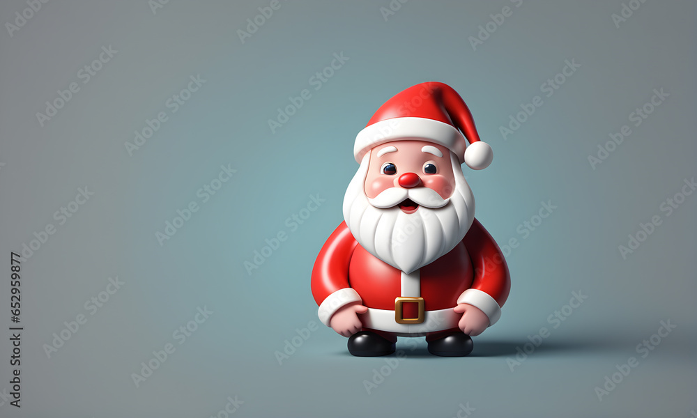 Cute Little Santa Claus Christmas 3D Art Animated Graphic, Invitation Card Banner Website Design Background - ai generated Cute Little Santa Claus Christmas 3D Art Animated Graphic, Invitation Card Banner Website Design Background - ai generated