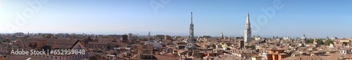 Panoramic view of the city of Modena, Emilia Romagna, Italy, Unesco touristic city, Europe © frizio