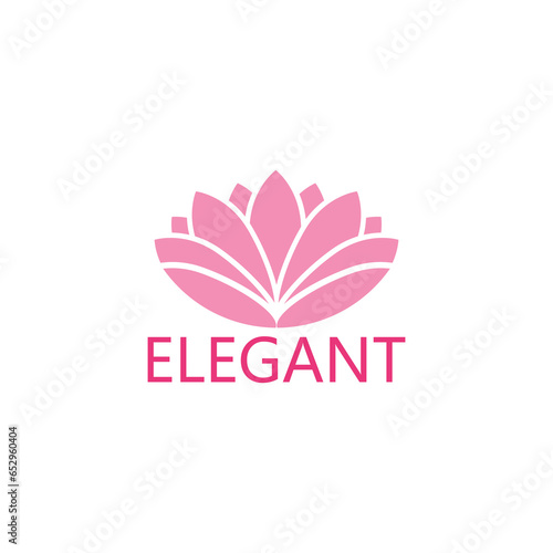 Elegant lotus logo icon isolated on transparent background