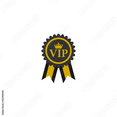 VIP badge icon isolated on transparent background