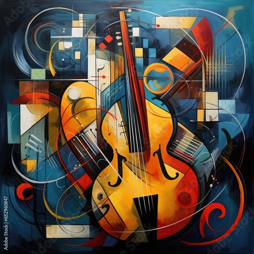 abstract illustration of musical instruments © koplesya