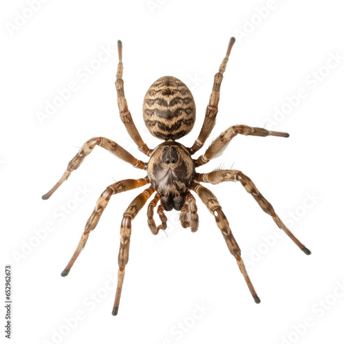 Common house spider on transparent background