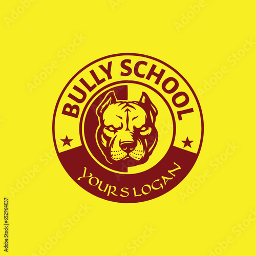 bulldog logo design vector