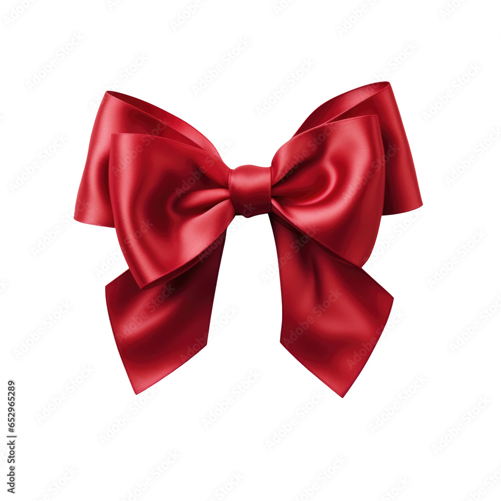 Red ribbon bow isolated on transparent background. Red ribbon bow isolated on transparent background.