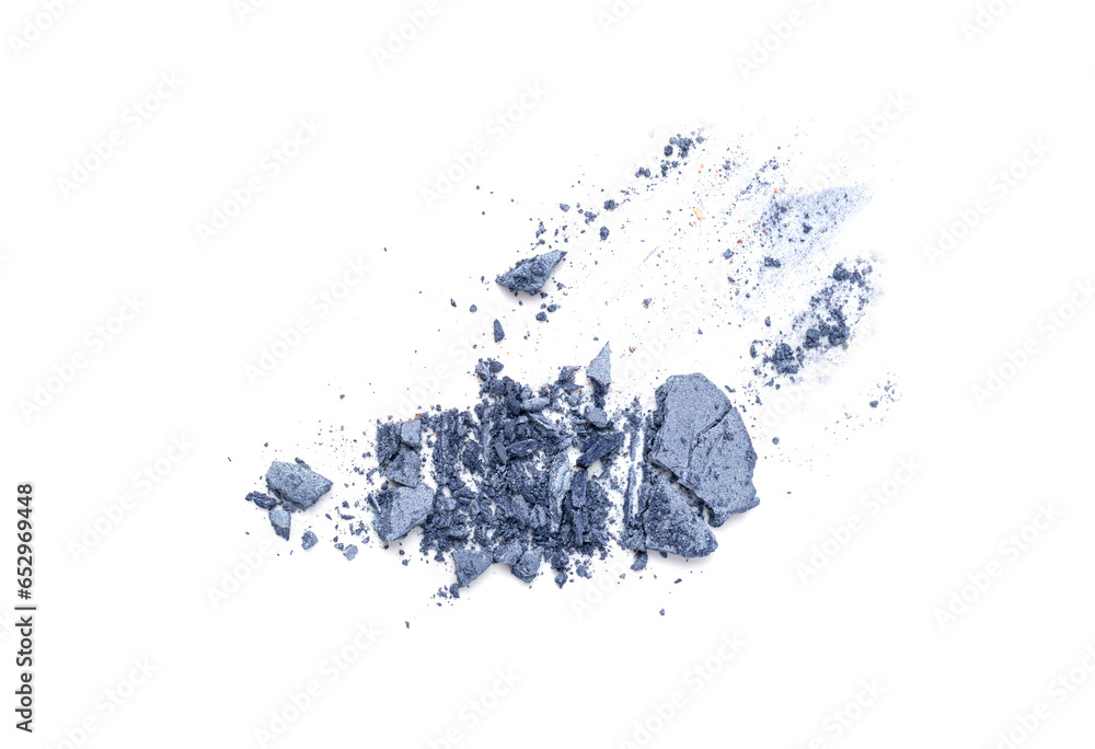 Broken Eye Shadow Isolated, Smashed Makeup Palette, Crushed Natural Glitter Pigment Texture