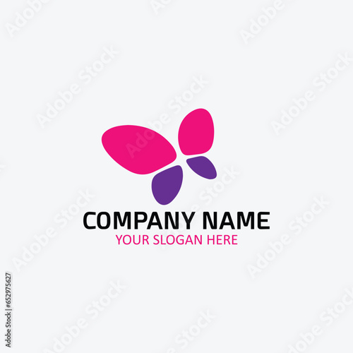 butterfly beauty logo design vector