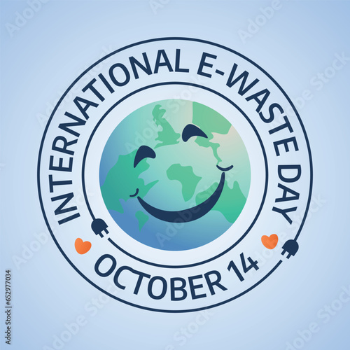 International E-Waste Day vector design template good for celebration usage. e waste vector illustration. flat design. vector eps 10.