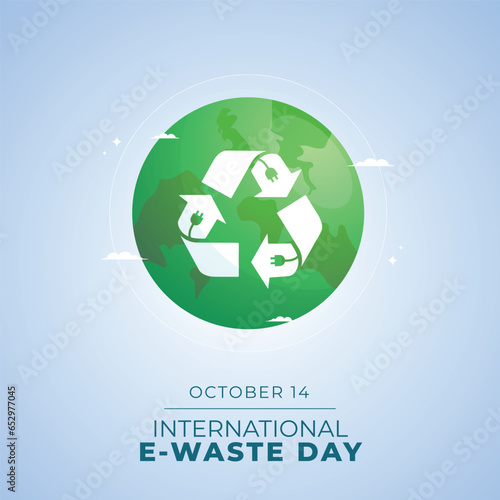 International E-Waste Day vector design template good for celebration usage. e waste vector illustration. flat design. vector eps 10.