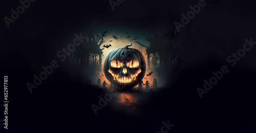 halloween, pumpkins and darkness
