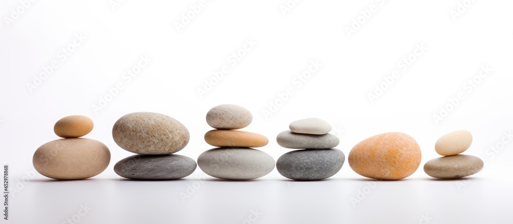white background with spa stones white background with spa stones