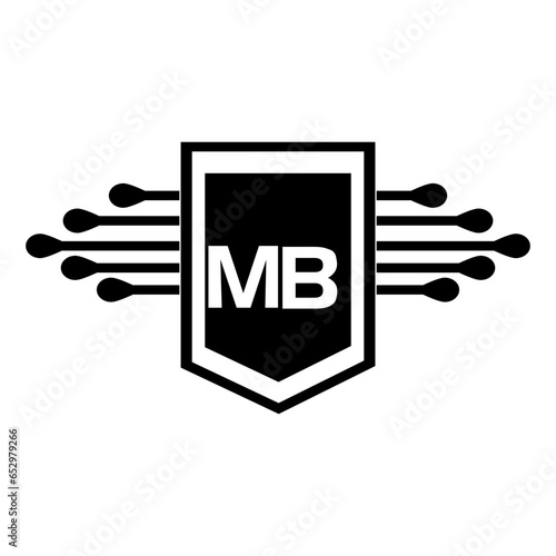 MB letter logo design.MB creative initial MB letter logo design. MB creative initials letter logo concept. photo