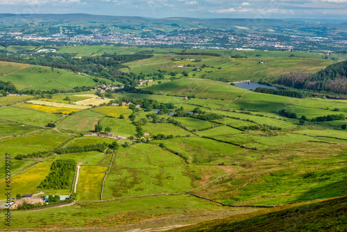 Pendle Hill, Lancashire - View from the top. © Shafiq