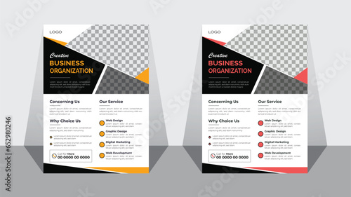 set of business flyer template with minimalist layout and modern style use. vector illustration template in A4 size