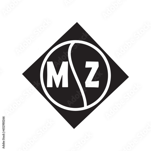 MZ letter logo design.MZ creative initial MZ letter logo design. MZ creative initials letter logo concept.
