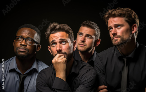 Creative men team is thinki...
