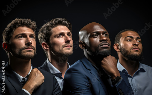 Creative men team is thinki...