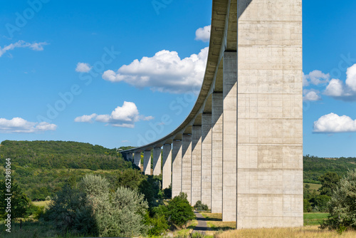 Koroshegy valley bridge next to Lake Balaton in Hungary in summer sunshine photo