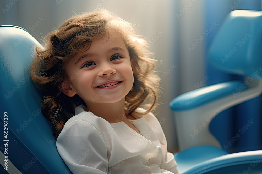 little girl at a Children's dentistry for healthy teeth and beautiful smile little girl at a Children's dentistry for healthy teeth and beautiful smile