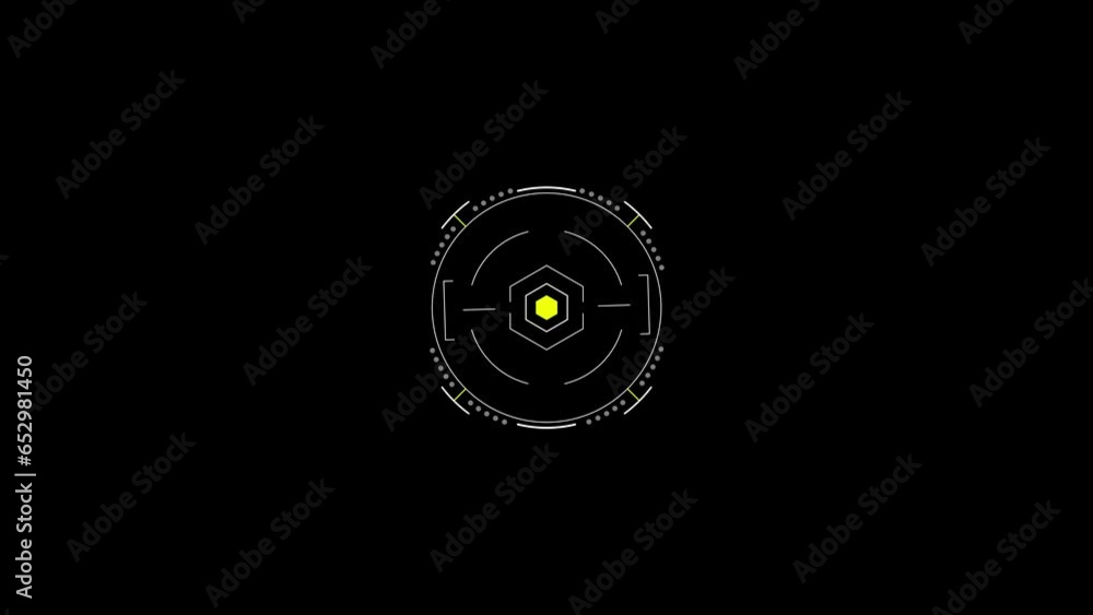 White HUD Circle User interface on isolated black background. Target searching scope and scanning element theme. Digital UI and Sci-fi circular. 4K motion graphic footage video White HUD Circle User interface on isolated black background. Target searching scope and scanning element theme. Digital UI and Sci-fi circular. 4K motion graphic footage video
