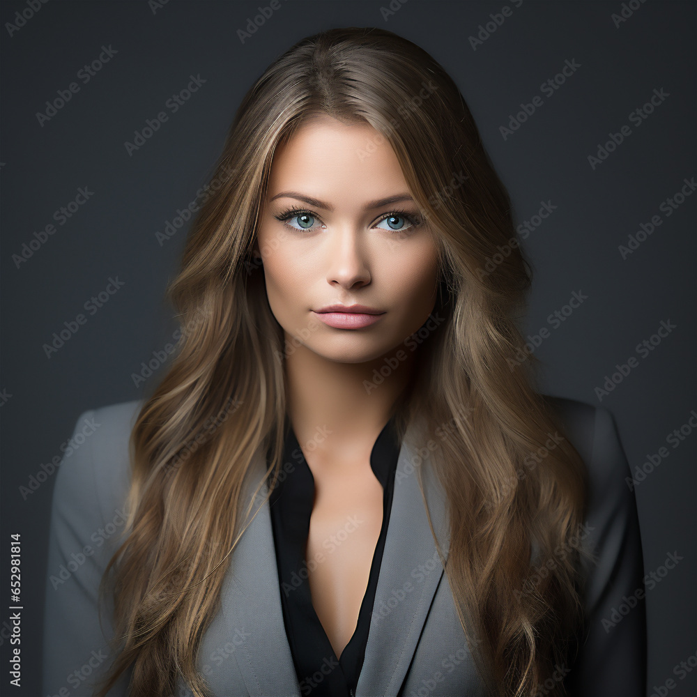 portrait of a business woman isolated on gray background portrait of a business woman isolated on gray background