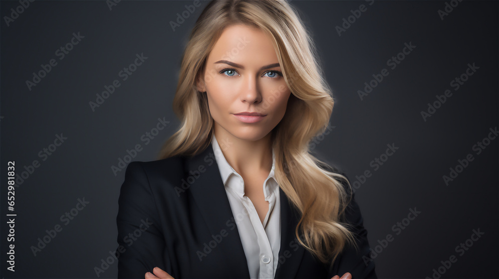portrait of a business woman isolated on gray background portrait of a business woman isolated on gray background