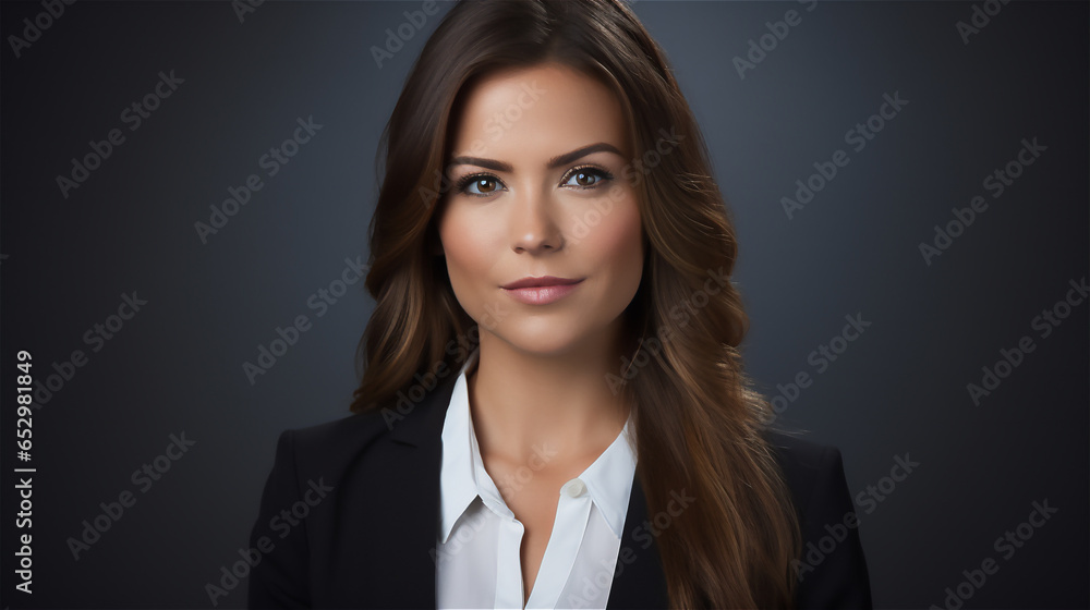 portrait of a business woman isolated on gray background portrait of a business woman isolated on gray background