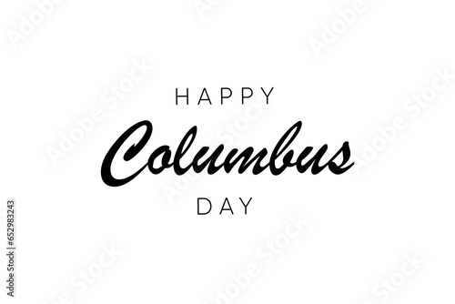 Happy Columbus Day Greeting Card for advertising, poster, banner, template with American flag. Columbus day wallpaper.
