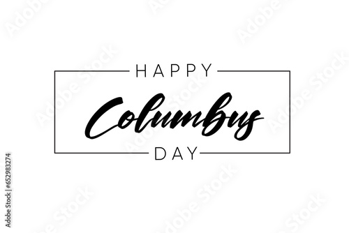 Happy Columbus Day Greeting Card for advertising, poster, banner, template with American flag. Columbus day wallpaper.
